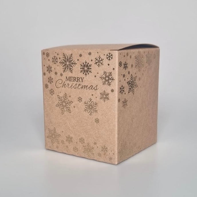 20cl - Kraft Candle Box With Snowflakes